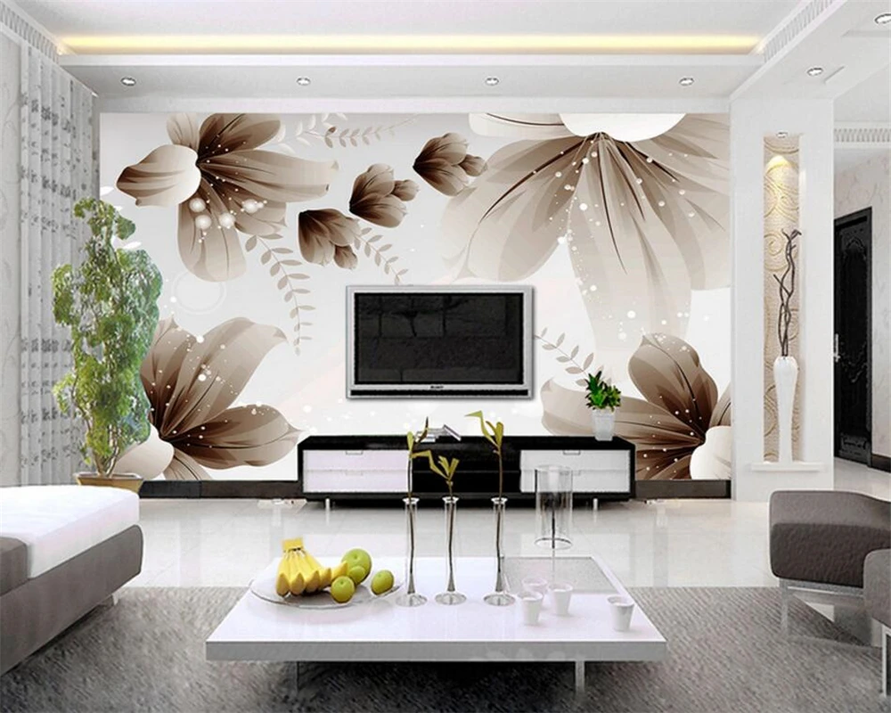 

Custom photo wallpaper modern 3D wall wallpaper floral art design bedroom office living room wallpaper mural Beibehang