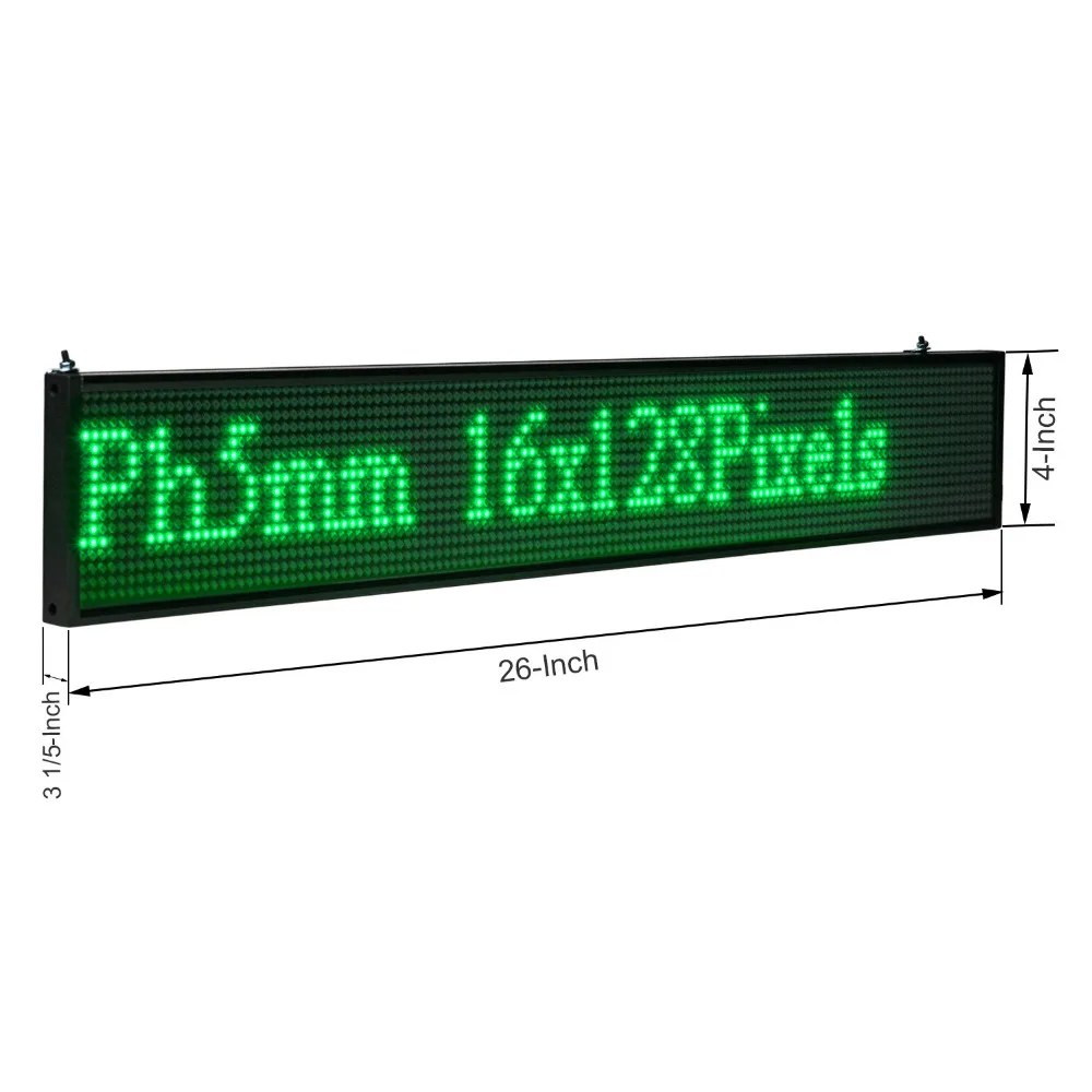 66CM P5mm LED Message Sign Android Phone WIFI Programmable Scrolling Messagefor Business Open Home Salon Coffee Display panel