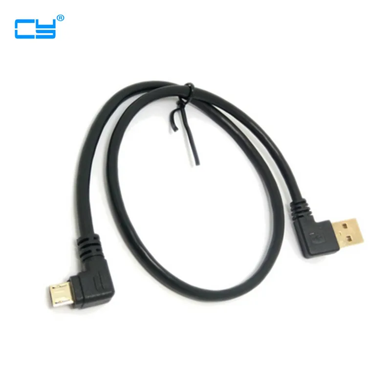 High Quality Gold Plated Plug 15cm Short 90 Degree Left Angle USB A Male To Micro USB Male Right Angle Data Power Cable