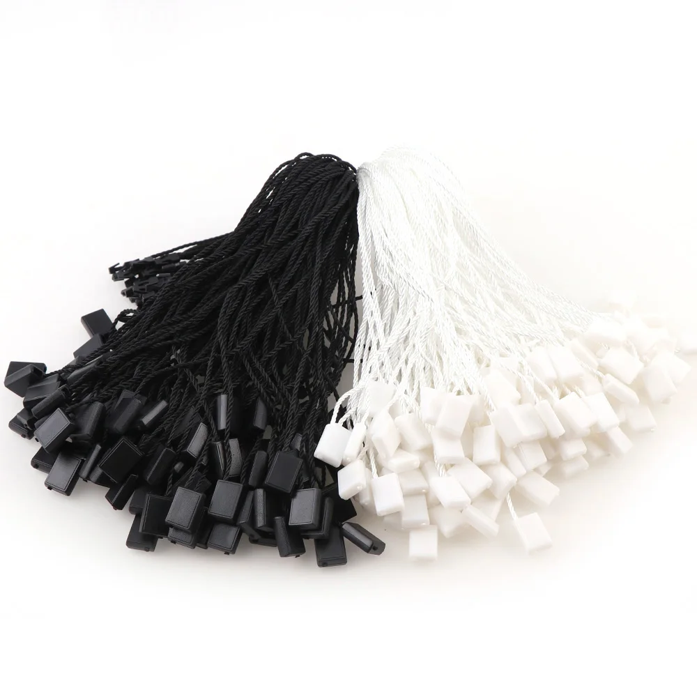 100Pcs Square Polyester Line Tag Rope Cords Hanging Tablet For Garment Bag Tags Cards, DIY Clothing Accessories