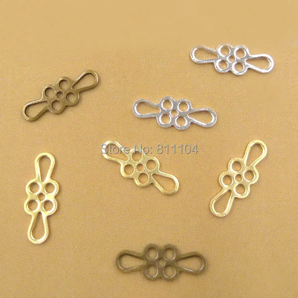 

5x15mm Multi-color Plated Brass Metal Blank Vintage Filigree Knot Flower Links Wraps Connectors Jewelry Findings Connectors