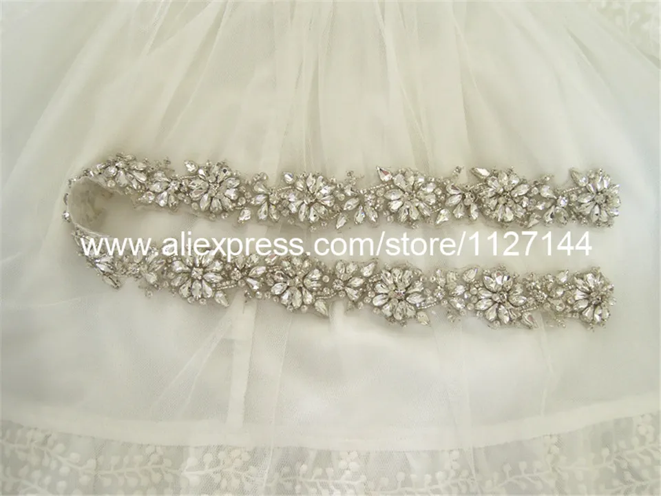 Imagem -05 - Personalizado Prata Rhinestone Applique para Vestidos de Casamento Costura Frisada Artesanal Faça Você Mesmo Ferro em Wdd0620 30 Pcs Atacado