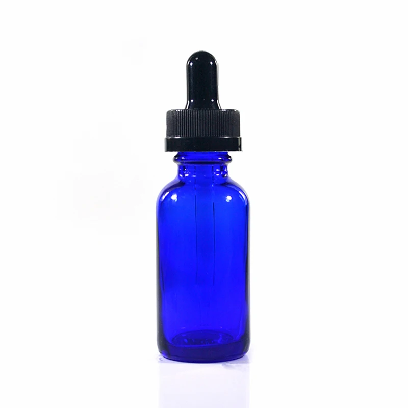 100pcs * 30ml 1oz amber clear blue green boston glass dropper bottle with childproof cap eliquide ejuice essential oils bottle