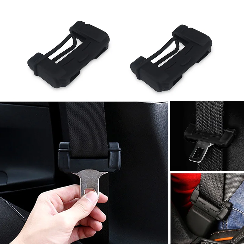 2x Car Seat Safety Belt Buckle Protector Cover For Toyota Corolla RAV4 Camry Prado Avensis Yaris Auris Hilux Prius Land Cruiser