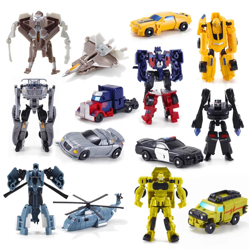 7pcs/lotTransformation Robot Car Kit Deformation Robot Action Figures Toy for Boy Vehicle Model Kids Gift