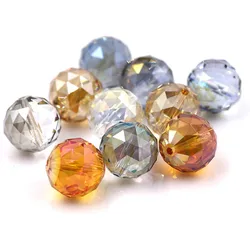 Crystal Beads Jewelry 16mm Glass Round Ball 10pcs/lot Faceted Loose Lampwork Beading For DIY Needlework Accessories