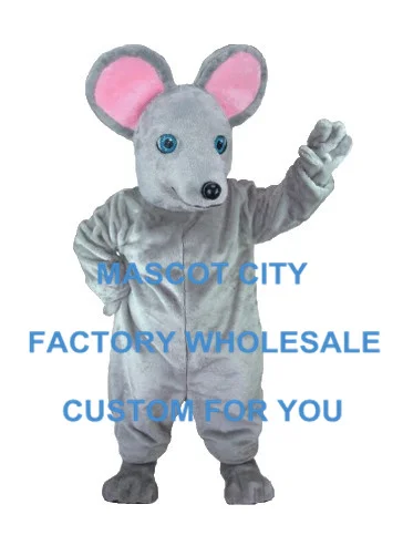 

Promotion! Hot Sale Grey Mouse Mascot Costume Adult Size Cartoon Character Carnival Party Cosply Mascotte Mascota Fit SW1042