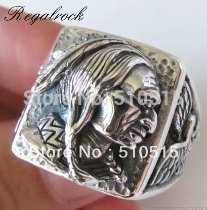 Indian Chief Ring Gothic Tribe Eagle Hawk Biker Horde Punk Jewelry