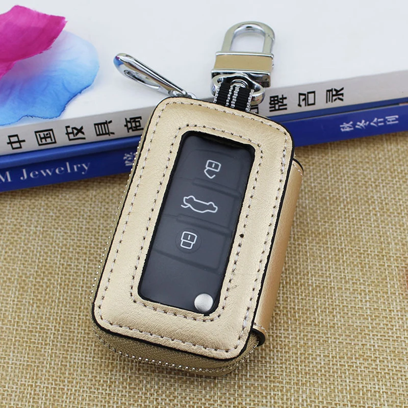 2024 New Men/Women Leather Car Key Holder Wallets Fashion buckle Motor vehicle key Organizer Housekeeper Keychain Case Pouch