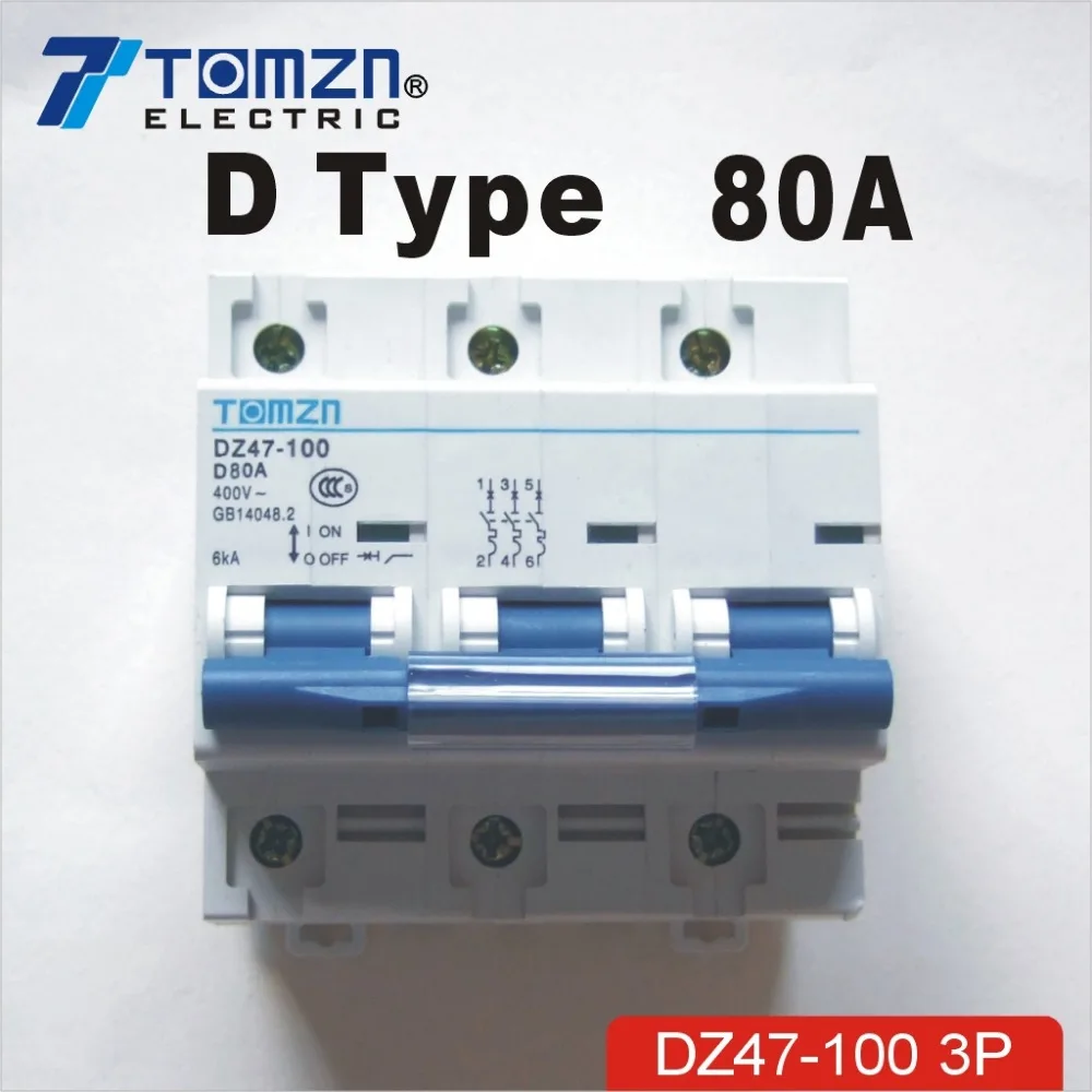 3P 80A 240V/415V 50HZ/60HZ Circuit breaker MCB sp