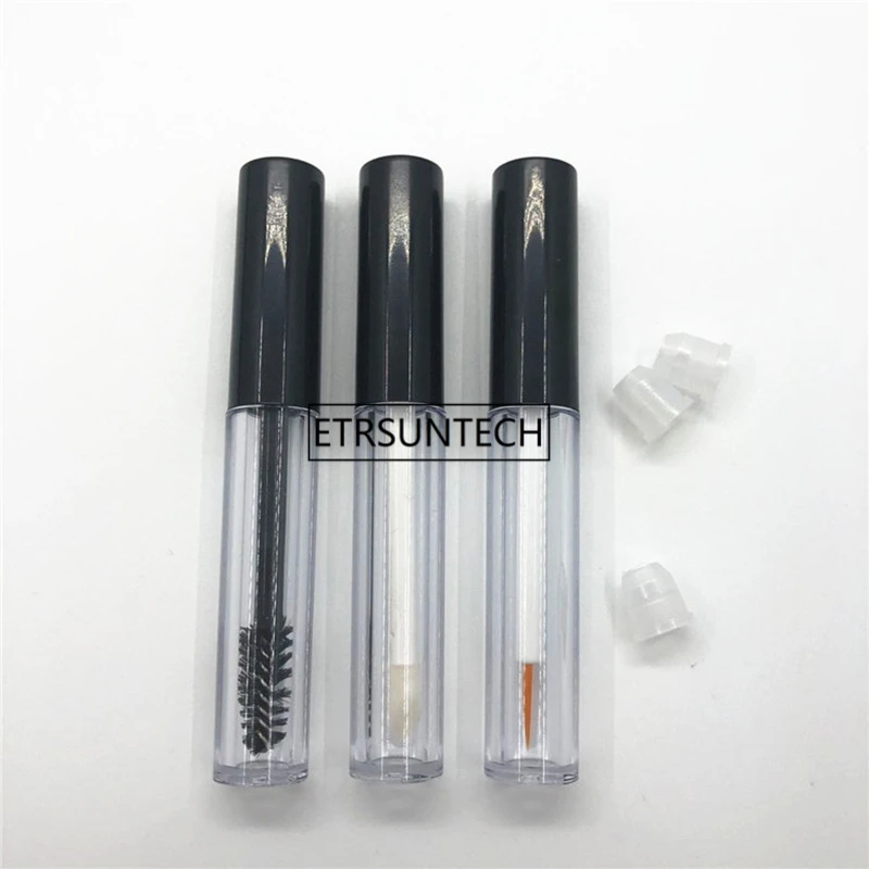 

1.5ml Clear Mascara Tube with black Cap, DIY Empty Beauty Lip Gloss Bottle, Makeup Eyeliner Refillable Containers F1926