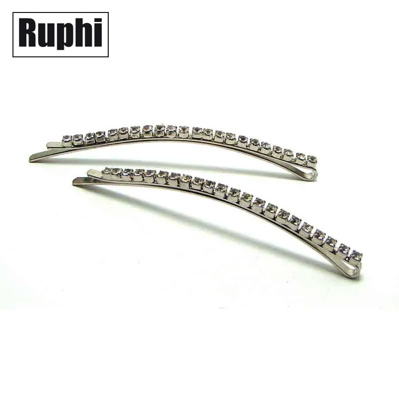 Long Rhinestone Hair Bobby Pin Clip Fashion Headwear Barrette Ornament Summer jewelry accessories Unique design 85mm Long