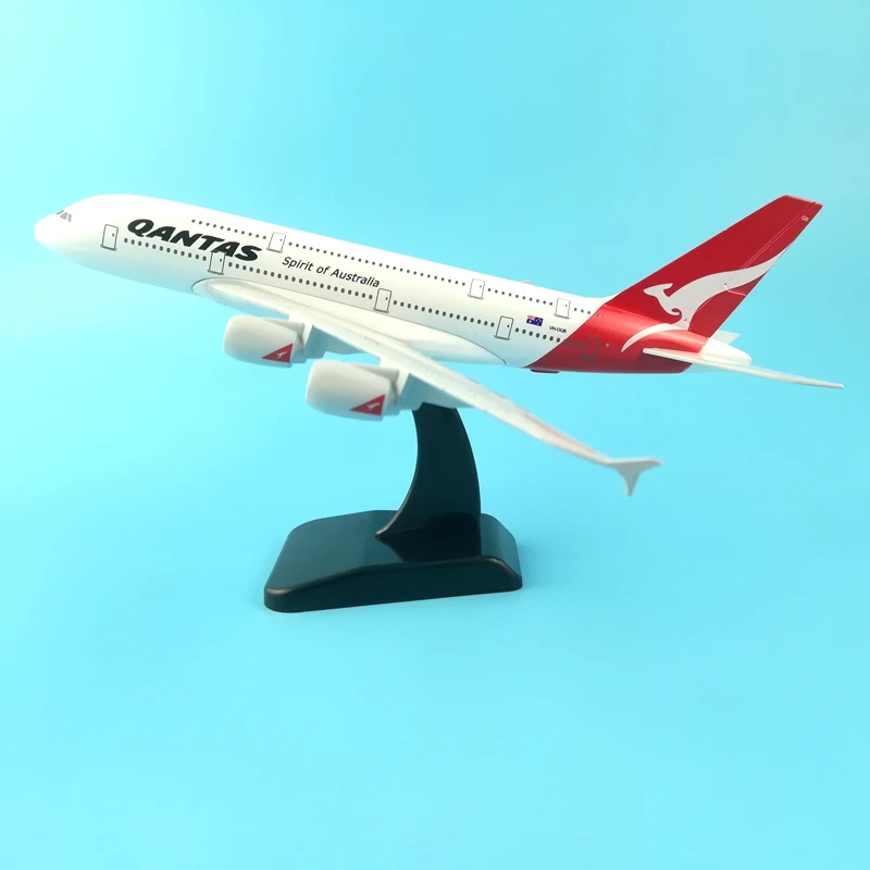 JASON TUTU 20cm Plane Model Airplane Model Qantas Airbus A380 Aircraft Model 1:200 Diecast Metal Airplanes Plane Toy Gift