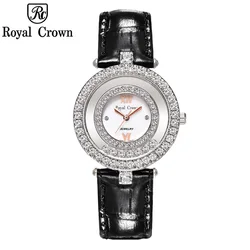 Moving Crystal Luxury Jewelry Clock Lady Women's Watch Fashion Hours Dress Colorful Bracelet Brass Rhinestone Girl Birthday Gift