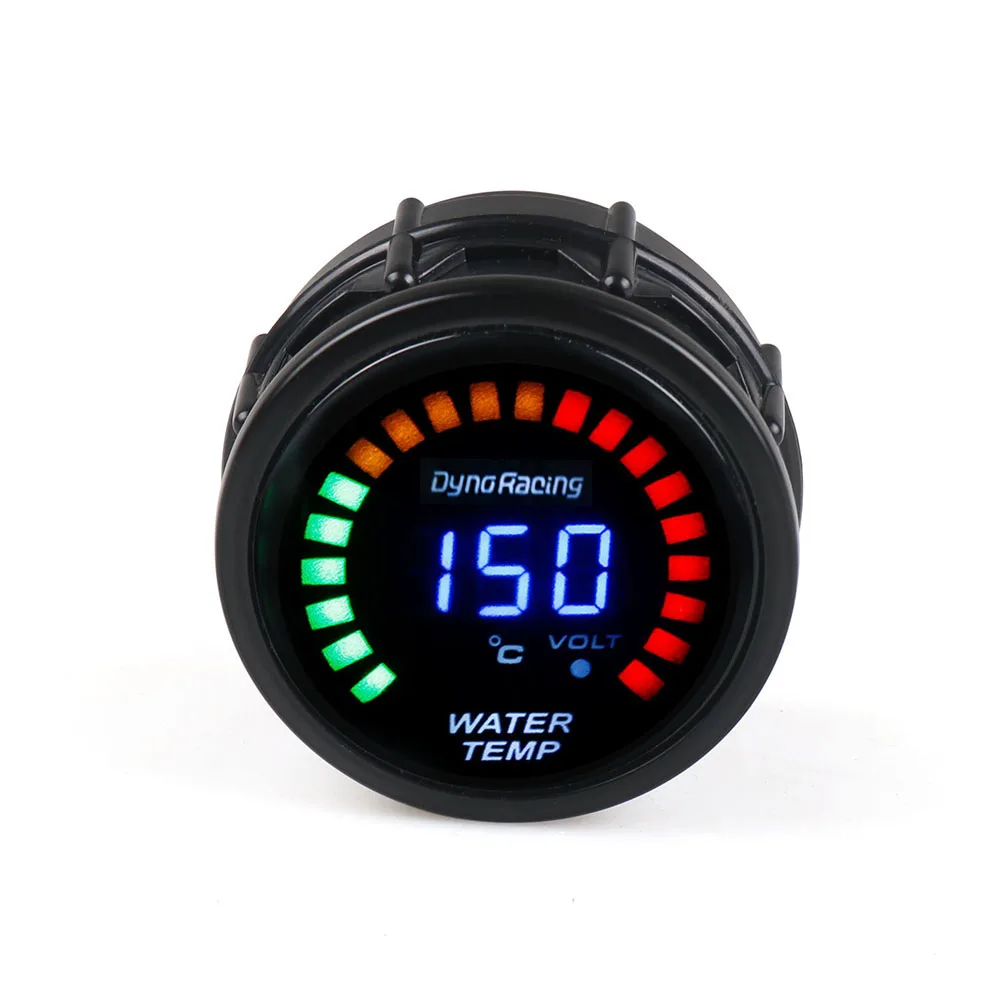 Dynoracing 2" 52MM Digital 20 LED Boost bar psi Vacuum Water temp Oil temp Oil press Voltmeter Air/fuel ratio EGT temp RPM Gauge view 3