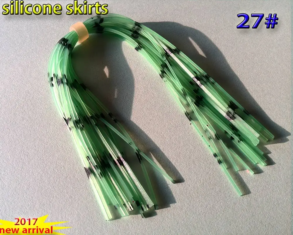 Faldas de silicona con sonajero para pesca con mosca – 13 cm - imagen 3