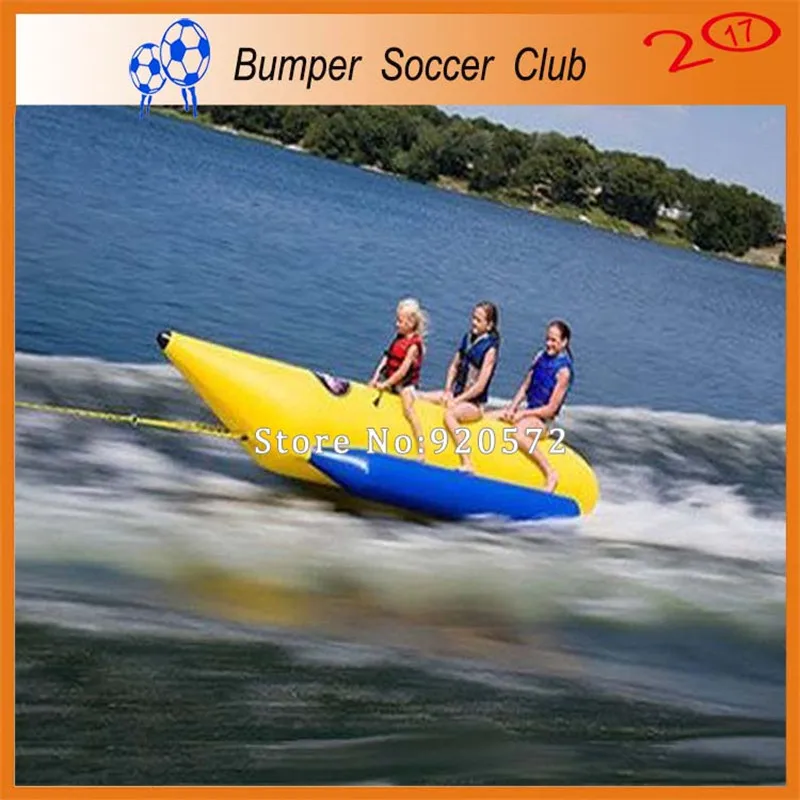 Free shipping ! Free Pump ! 8 person Inflatable water games banana boat inflatable fly fish for sale