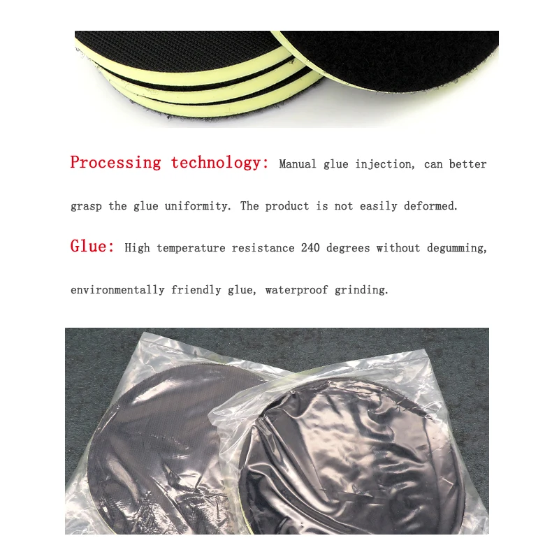 5PCS 6 Inch 150MM PU Foam Interface Pad Medium Density Hook & Loop Sander Backing Pad Polishing Pad Power Tools Parts