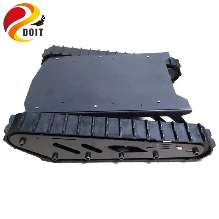 Chassi de robô T007 de carga de 15 kg com faixas de borracha + motor de grande potência para projeto de robô Arduino