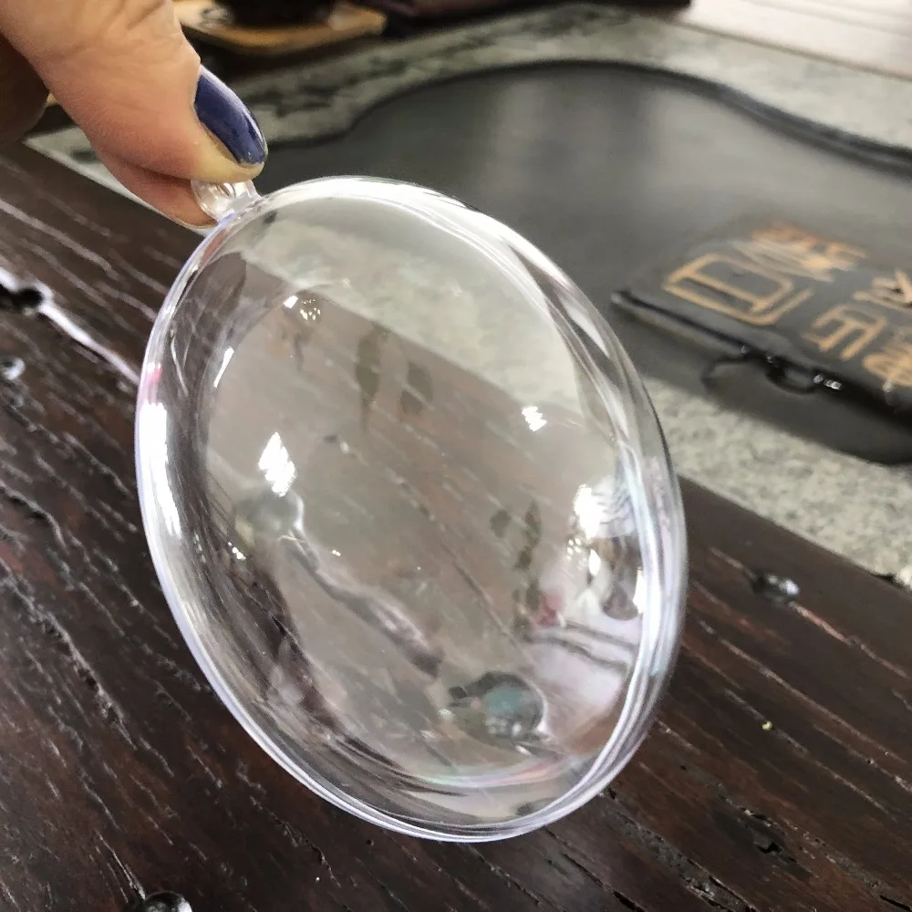 7-11cm Oblate Shape Christmas 2020 Transparent Ball christmas tree ornaments Christmas and new year Home decor Wedding Decor