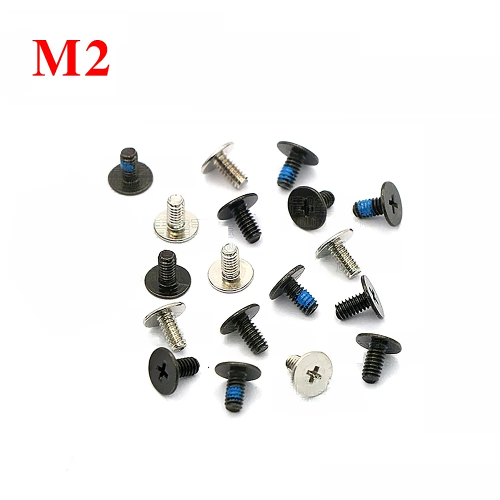 100pcs M2 Non-standard CM Thin Flat Head Philips Machine Screw Laptop Notebook Computer Screw Carbon Steel