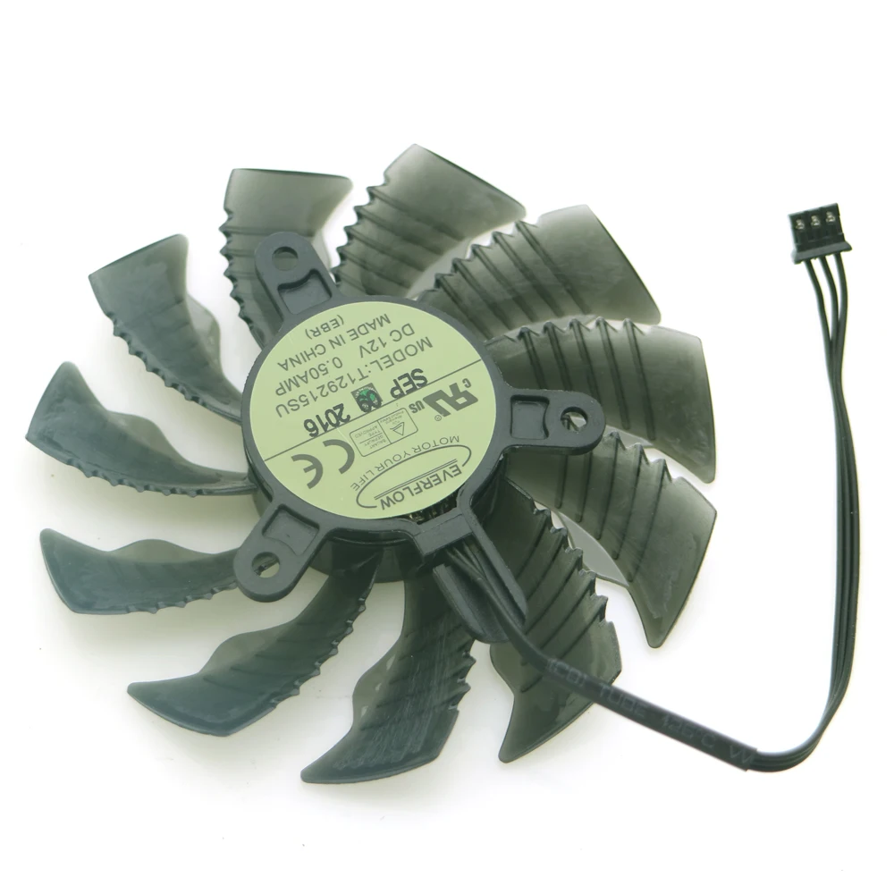 Ventilador vga 3pin t129215su 12v 0.50a 86mm para gigabyte porcelana gtx1050 gtx1060 ventilador resfriador de placa gráfica