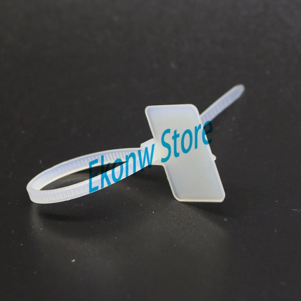 100pcs 500pcs 1000pcs White Plastic Nylon Mark Tags Label Sticker Cable Zip Ties 2.5mm x 100mm