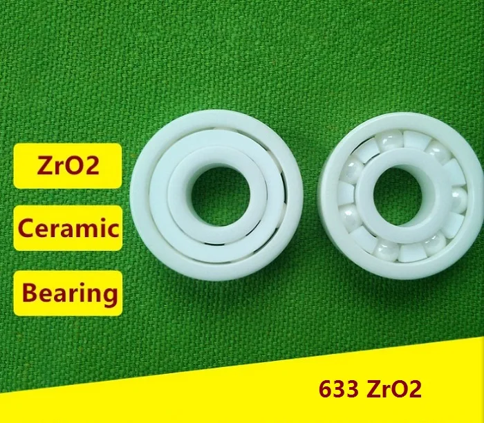 

4pcs/10pcs 633 ZrO2 full Ceramic bearing 3x13x5mm Zirconia Ceramic deep groove ball bearings 3*13*5mm