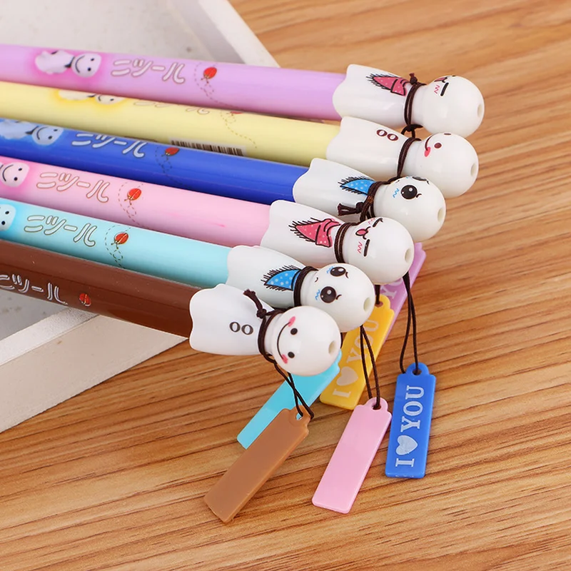 60 Pcs Creative Neutral Pen for Clear and Clear Day Doll Lovely Learning Stationery Office Water-based Signature Pen Kawaii