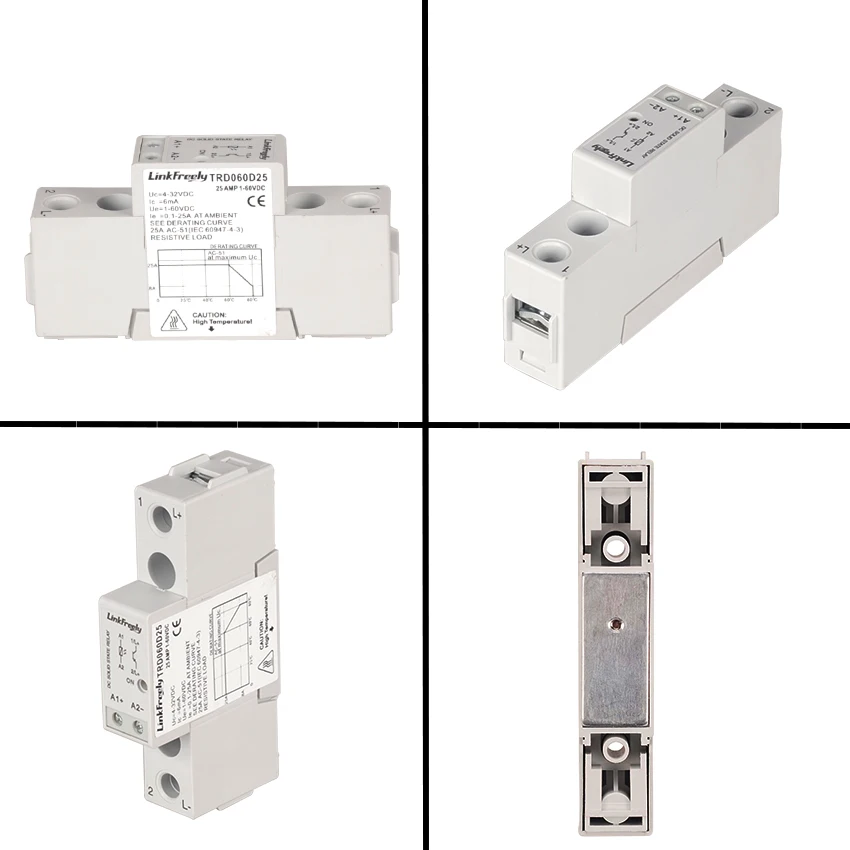 TRD600D25 25A 600VDC Mini DC Solid State Relay Board DC-DC 5V 12V 24V 32VDC In Electronic Voltage Starter SSR Relay Module &Bank