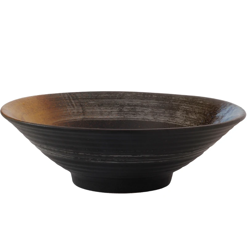 ANTOWALL Ceramic large soup bowl household tableware thickened Japanese deep bowl 9.5 inch large ramen bowl