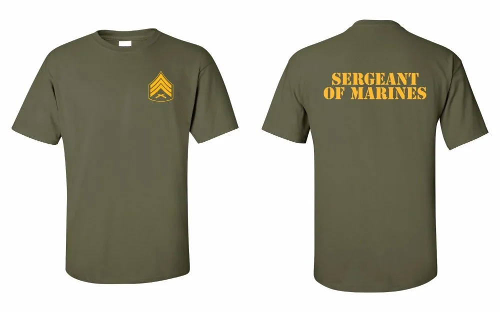 Usmc Sergeant of Marines T-Shirt 2019 Newest Men\'S Funny Fashion Classic Band Shirts