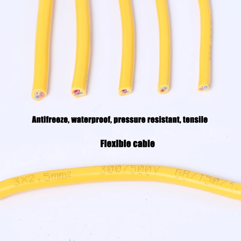 10M waterproof Cattle tendon cable pure copper 0.75 1 1.5 2.5 square 3 core Flexible Wire