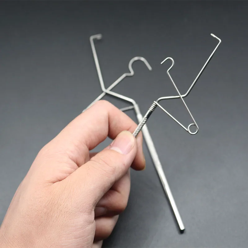 2 sizes Fly Fishing English style Whip Finisher/ stainless steel SS handle W/F Fly Tying Tools for flies hook knoting Nodules