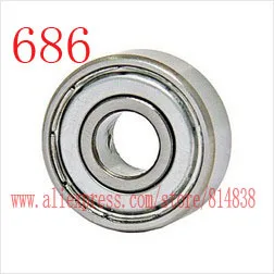 686 686ZZ Bearing 6x13x5 Shielded Ball Bearings 50 pieces