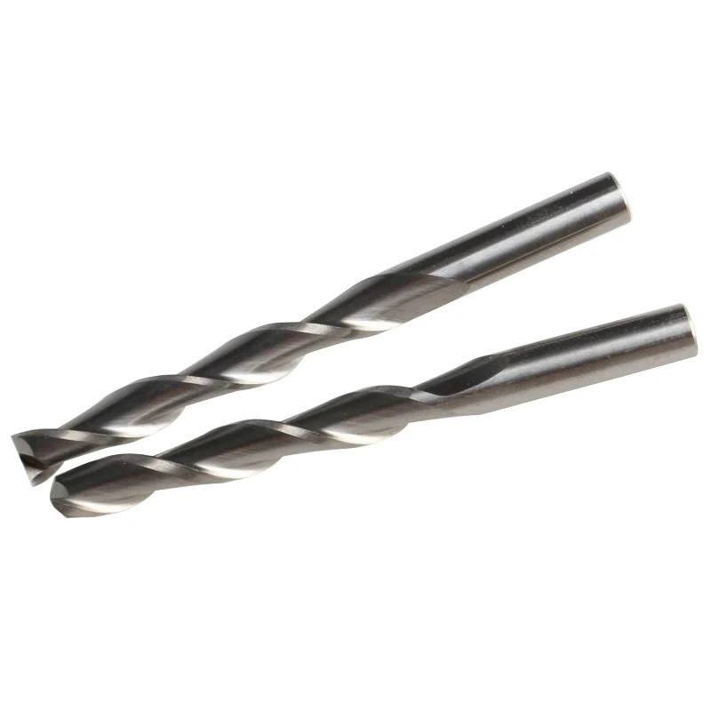 HUHAO 3.175 SHK Carbide CNC Router Bits Two Flutes Spiral End Mills Double Flutes Milling Cutter Spiral PVC Cutter