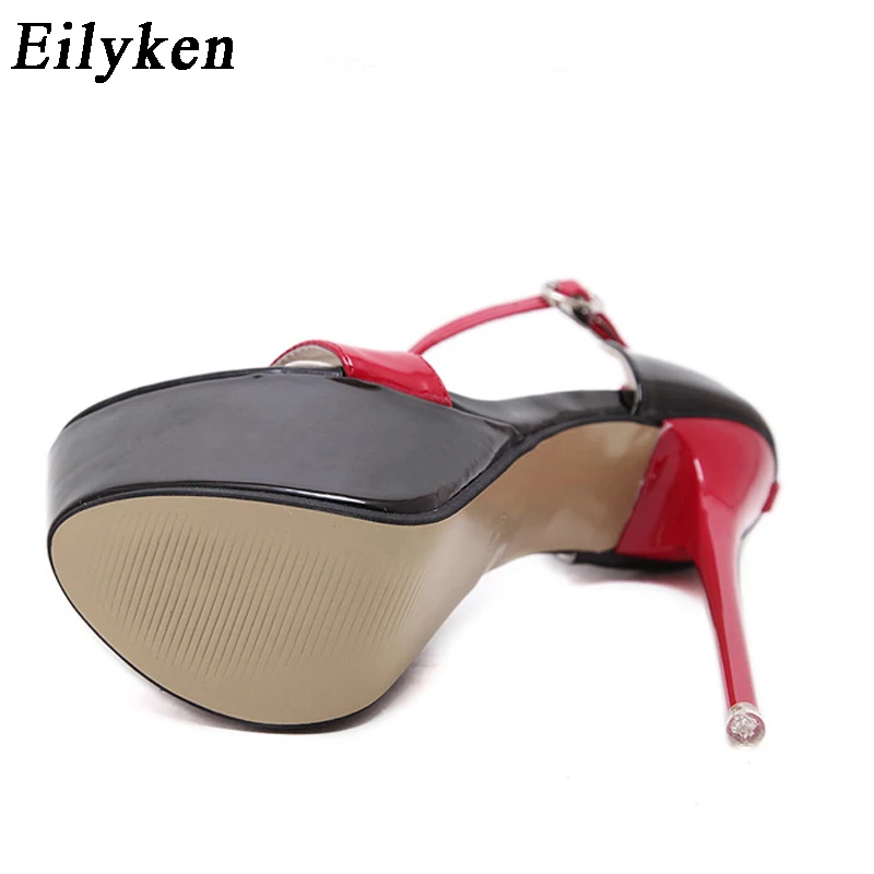 Eilyken SIZE 34-46 Summer Women Sandals Sexy Platform Fetish Stiletto High Heels Shoes Wedding Party Buckle Strap Ladies Pumps