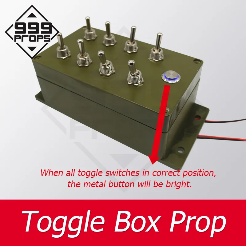 Escape Room Props Toggle Switch adjust toggles to correct position to unlock chamber room prop real life room escape game