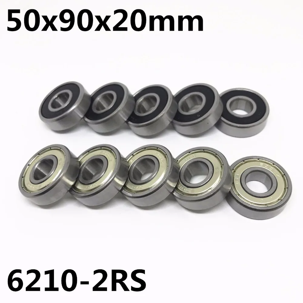 

5pcs 6210-2RS ball bearing 50x90x20 mm deep groove ball bearing High quality 6210RS