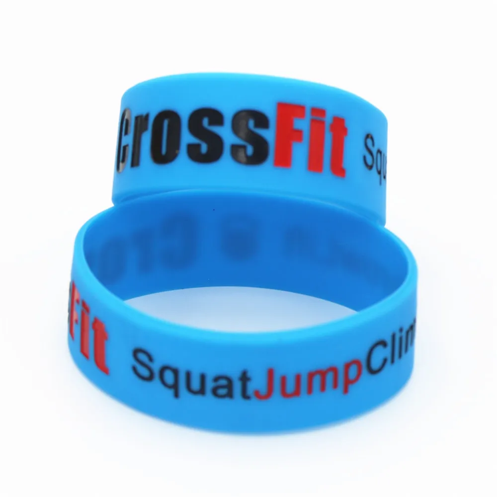 1PC New Fashion Jewelry CROSS FIT SJ BRACELET Black White Silicone Rubber CrossFit Bracelets & Bangles Wristband Bands SH046