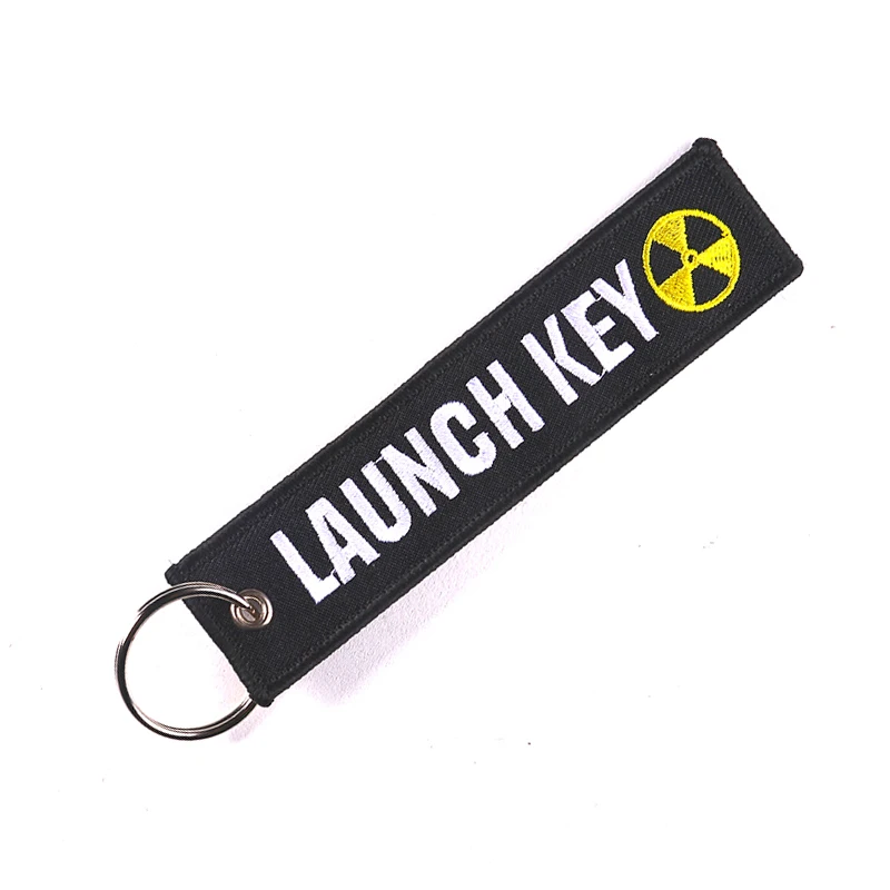 Remove Before Flight Launch Keychains Embroidery Key Chain for Cars Motorcycles Tag Key Ring Gifts OEM Keyring Fashion Jewelry