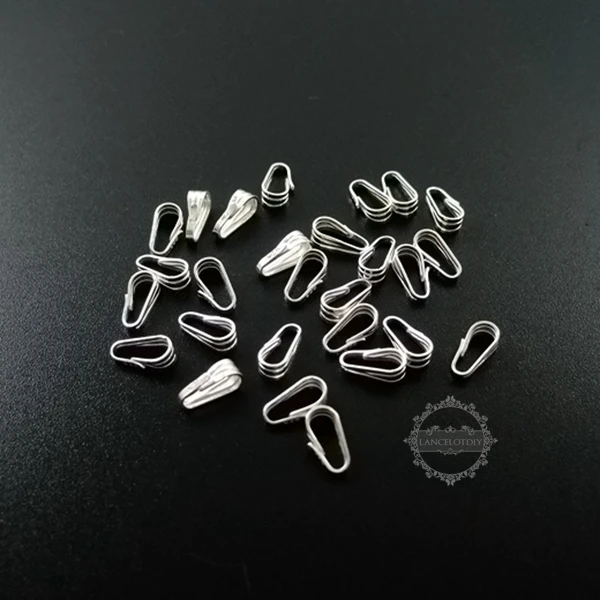 

4*8MM 925 solid sterling silver pendant charm bail for pearl DIY supplies jewelry necklace findings 1532012