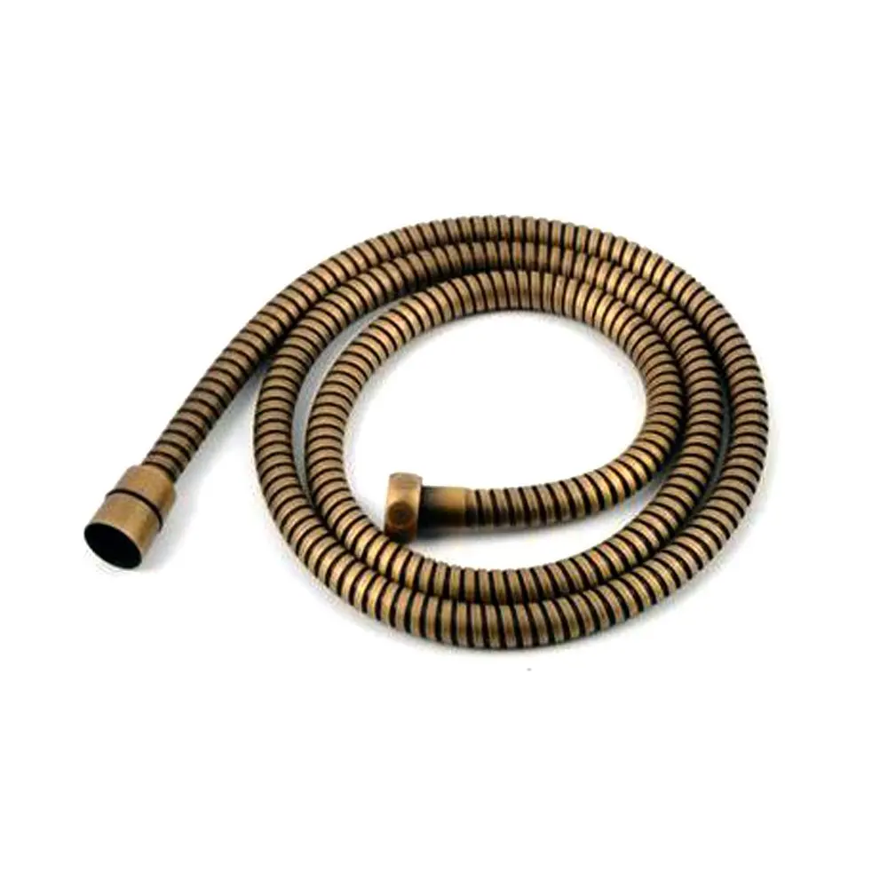 1.5m Stainless Steel Antique Brass Shower Hose Replacement Hand Spray Pipe