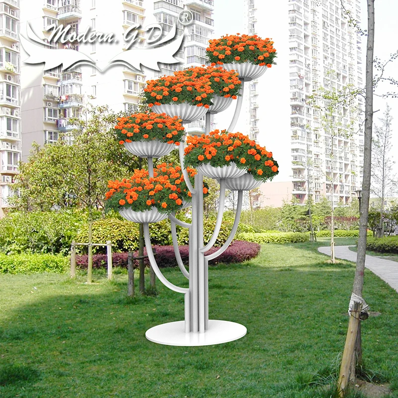 Outdoor multi-layer planting iron plants planter frame