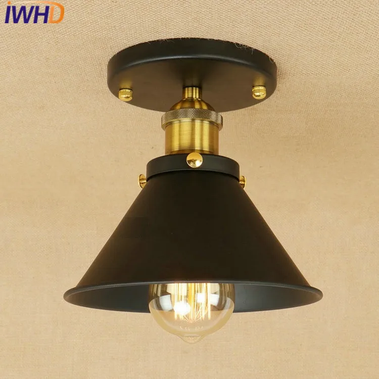 

IWHD American Style Loft Led Ceiling Lamps Bedroom Vintage Ceiling Lights For Living Room Lamparas de Techo Lighting Fixtures