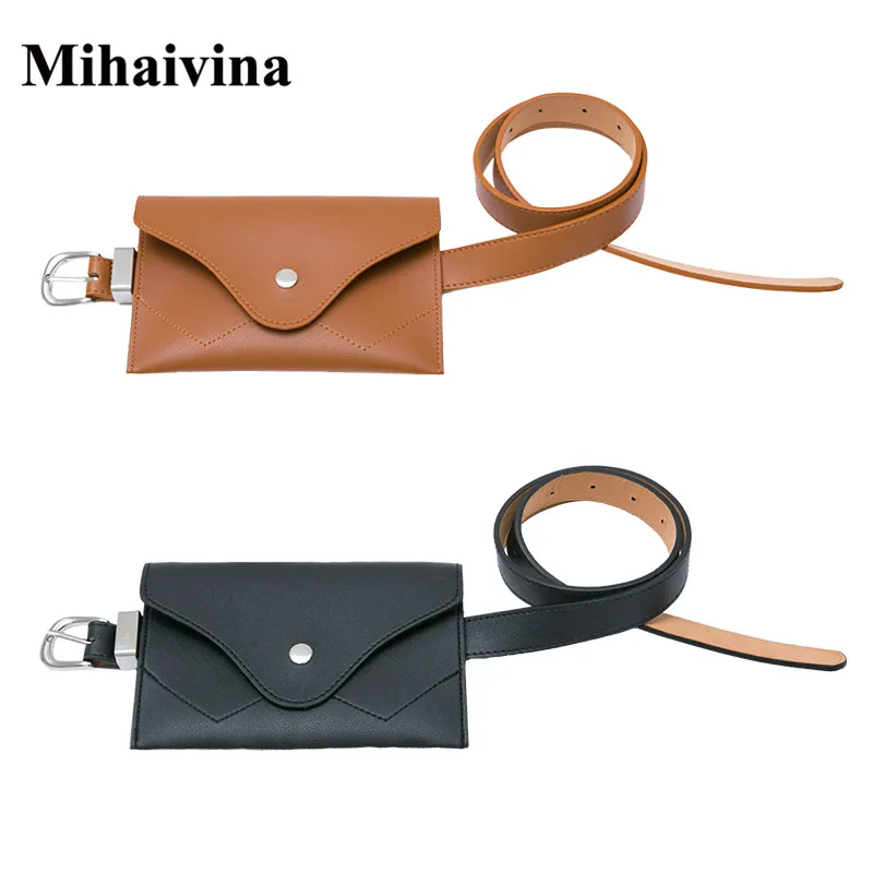 Riñonera pequeña para mujer, bolso de cintura de cuero, riñonera de pecho, bolsa de teléfono, monedero para niña