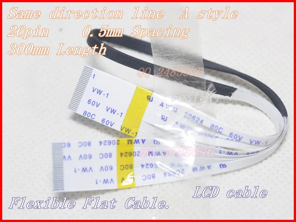 0,5mm Abstand 300mm Länge 26Pina/gleiche Richtung Weich draht ffc flexibles Flach kabel. 26p * 0,5 a * 300mm