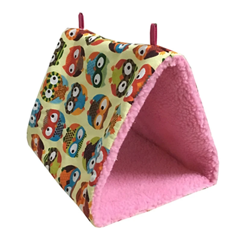 Plush Bird Cage Hanging Cave Cage Winter Warm Bird Nest Snuggle Hut Tent Bed Parrot Conure Bunk Toy Parrot Hammock Bird House