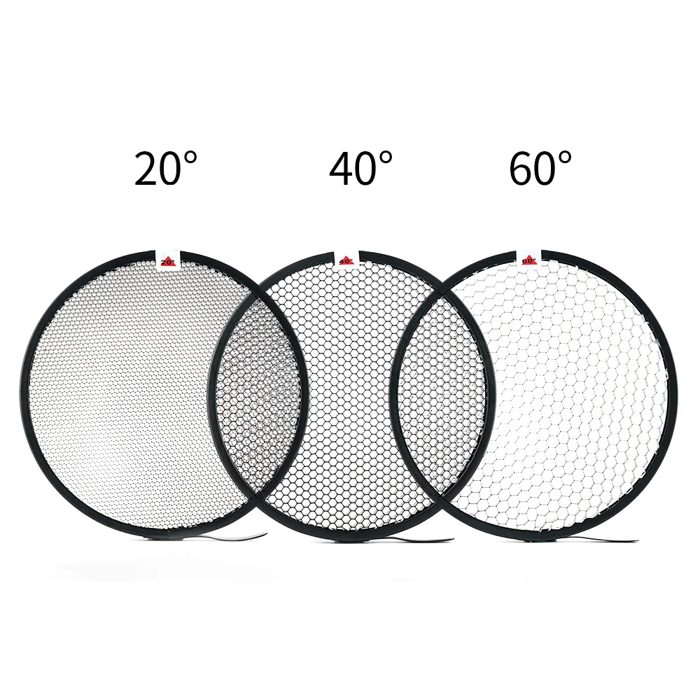 10 20 30 40 50 60 degree Honeycomb Grid for 7\'\' Standard  Bowens Mount Reflector Diffuser Lamp Shade Dish Studio Flash Speedlite