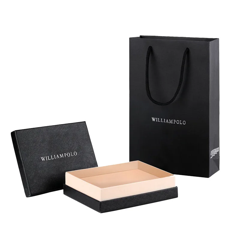 WILLIAMPOLO Man Walet Genuine Leather Hasp Closure Card Holder Small Bag With Gift Box for Men Card Wallet Men\'s Wallet PL319